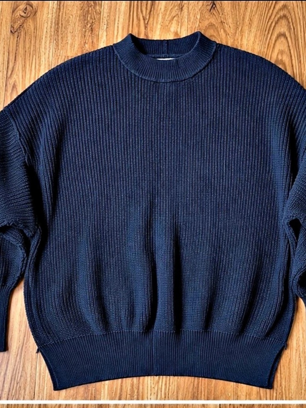 Aerie Ribbed Crewneck Sweater in Blue Size Small Like New
